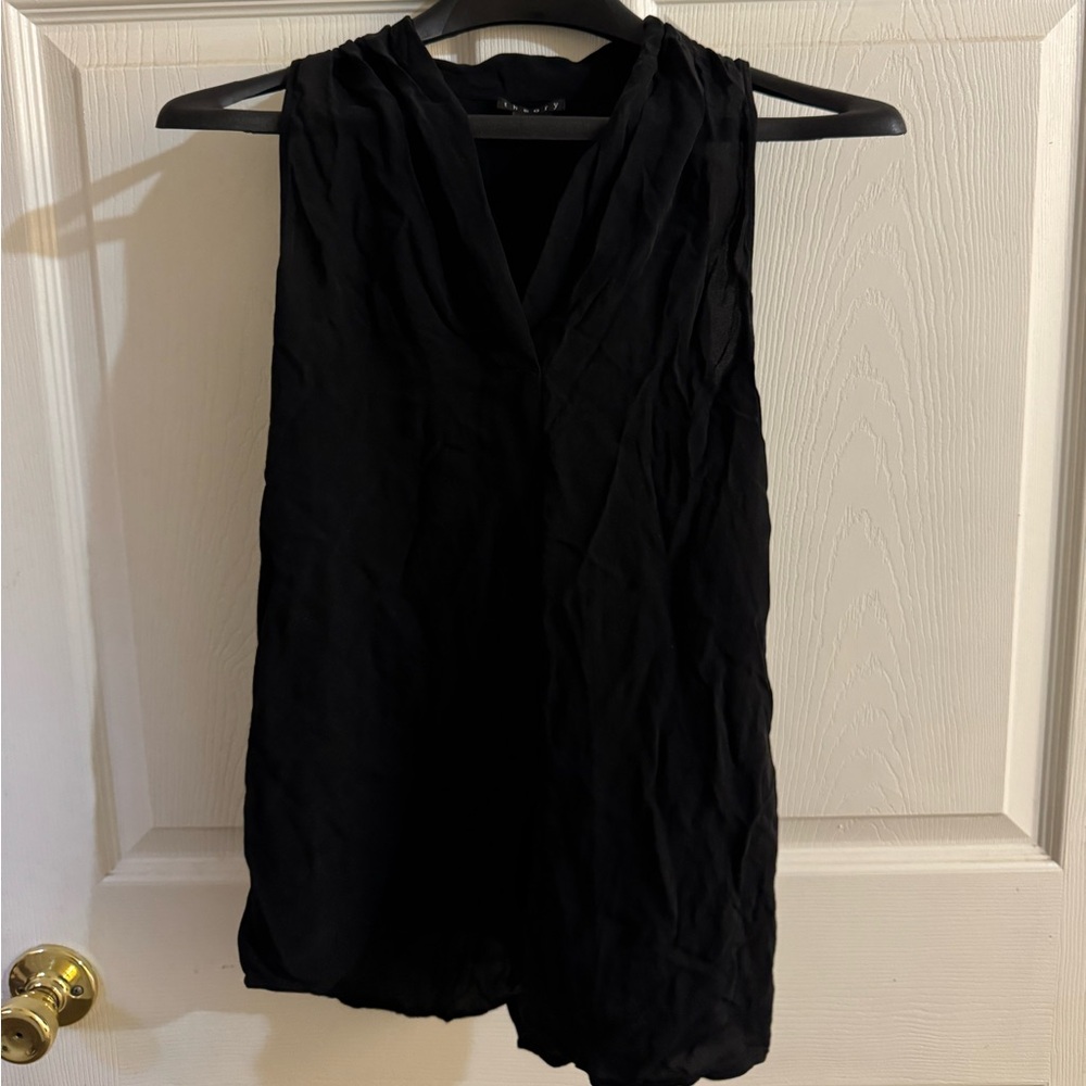 Black silk top
